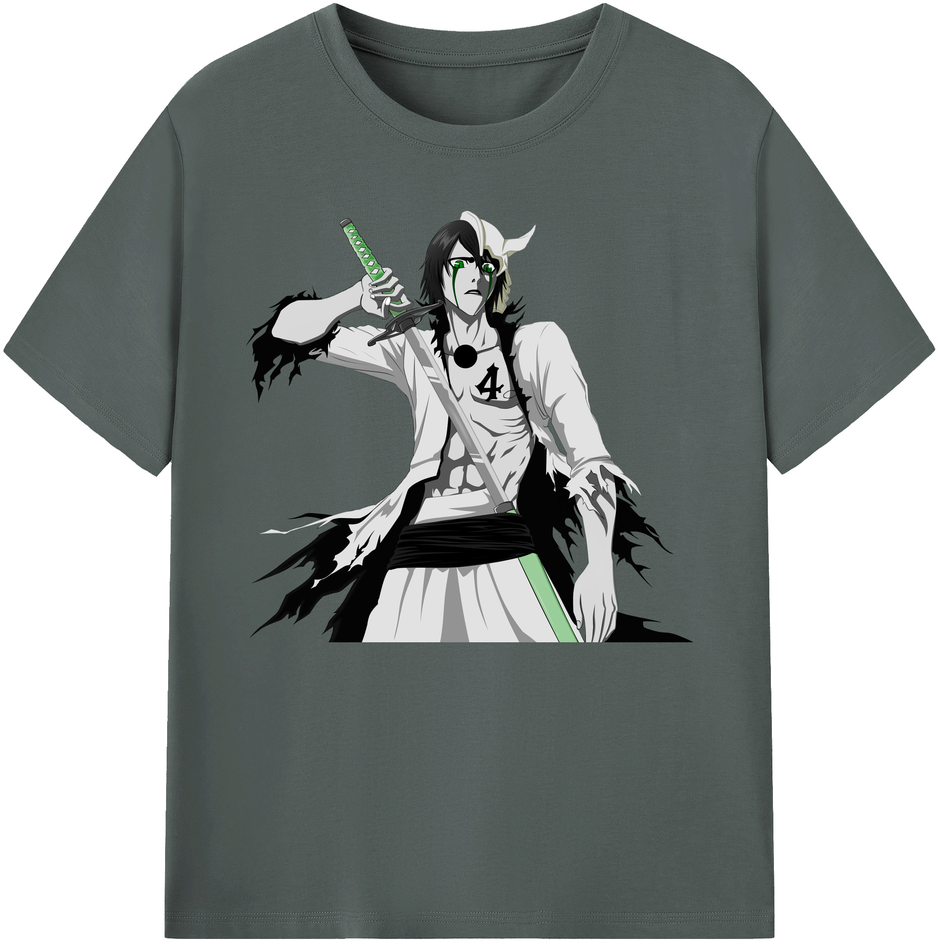 （画像用） ブリーチ ウルキオラ·シファー BLEACH Ulquiorra cifer 綿100％ メンズ半袖Tシャツ｜肌触りやわらか＆通気性